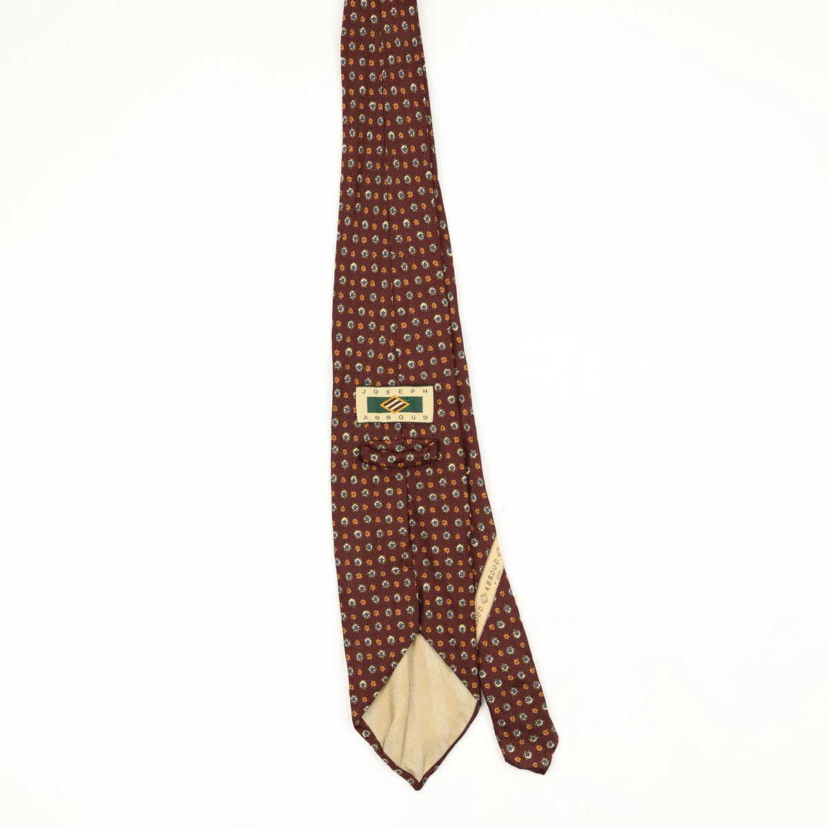 Back Back of Vintage 1990's Joseph Aboud Geometric Patterned Tie