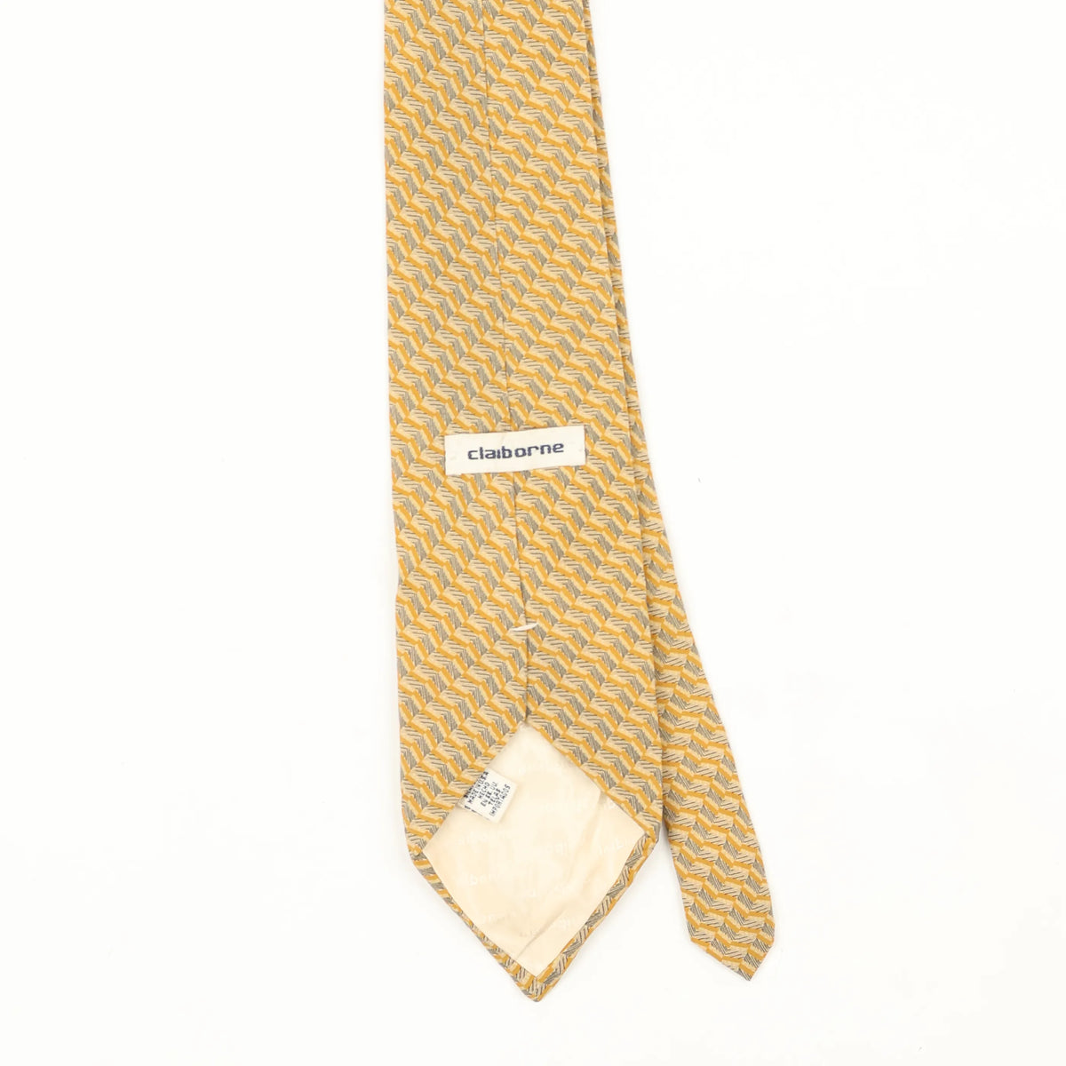 Back Back Detail of Vintage 1990's Claiborne Geometric Patterned Tie