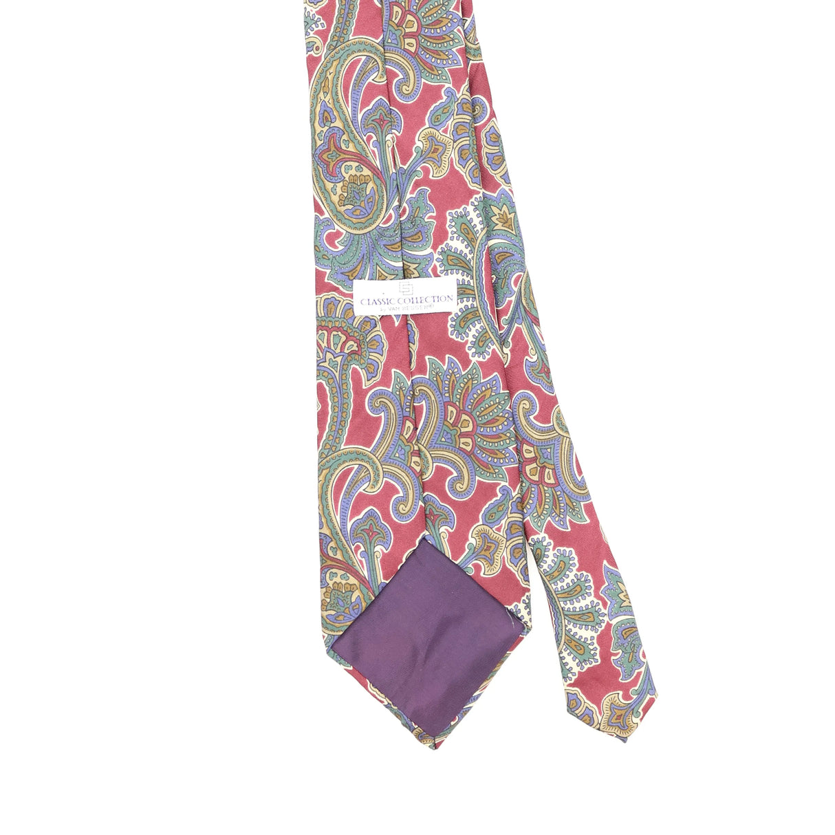 Back Back Detail of Vintage 1990's Van Heusen Paisley Patterned Tie
