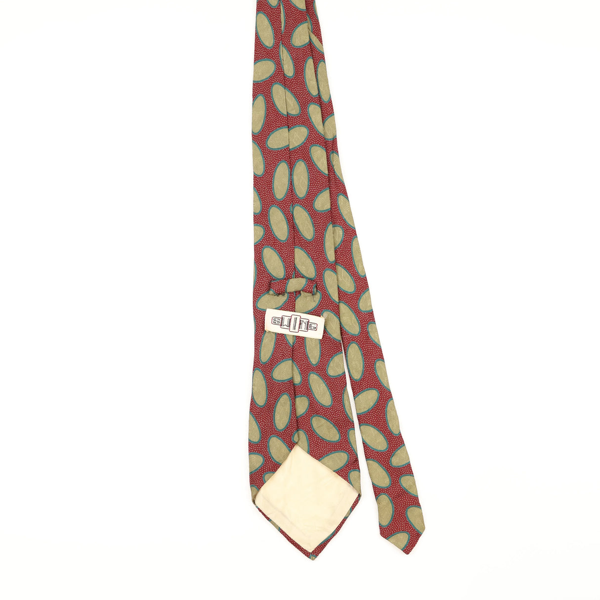 Back of Vintage 1990's Geometric Patterned Tie