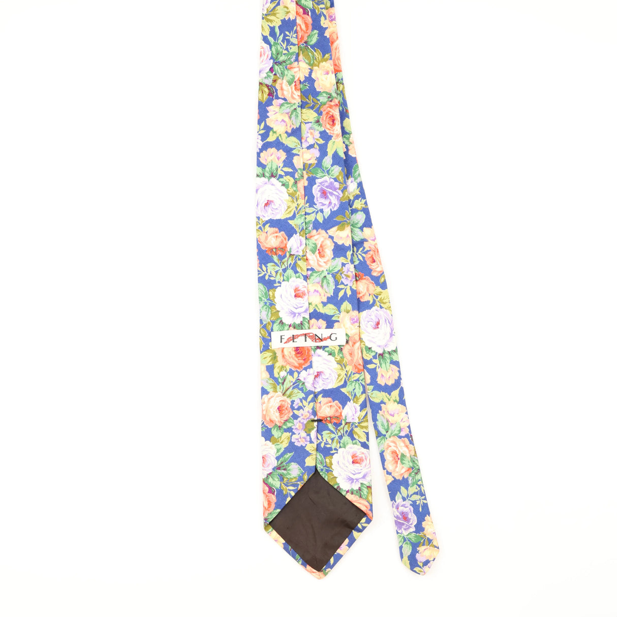 Back of Vintage 1980's Floral Patterned Tie