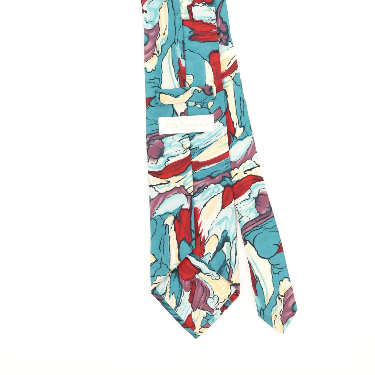 Back Detail of Vintage 1980's Abstract Patterned Tie
