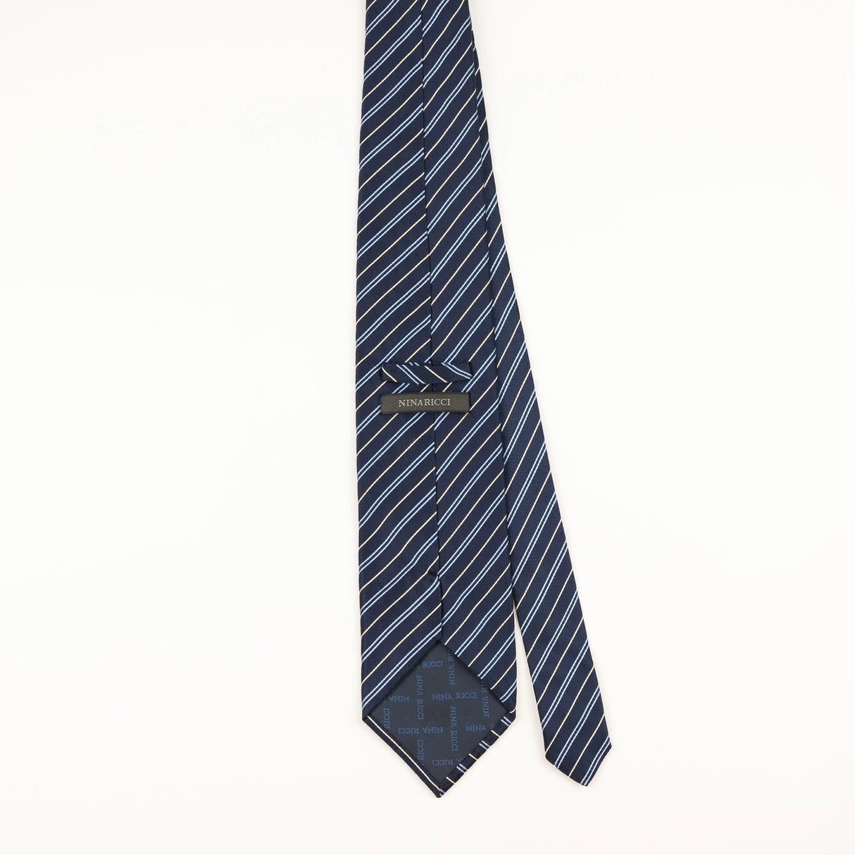 Back of Vintage 1990's Nina Ricci Striped Patterned Tie