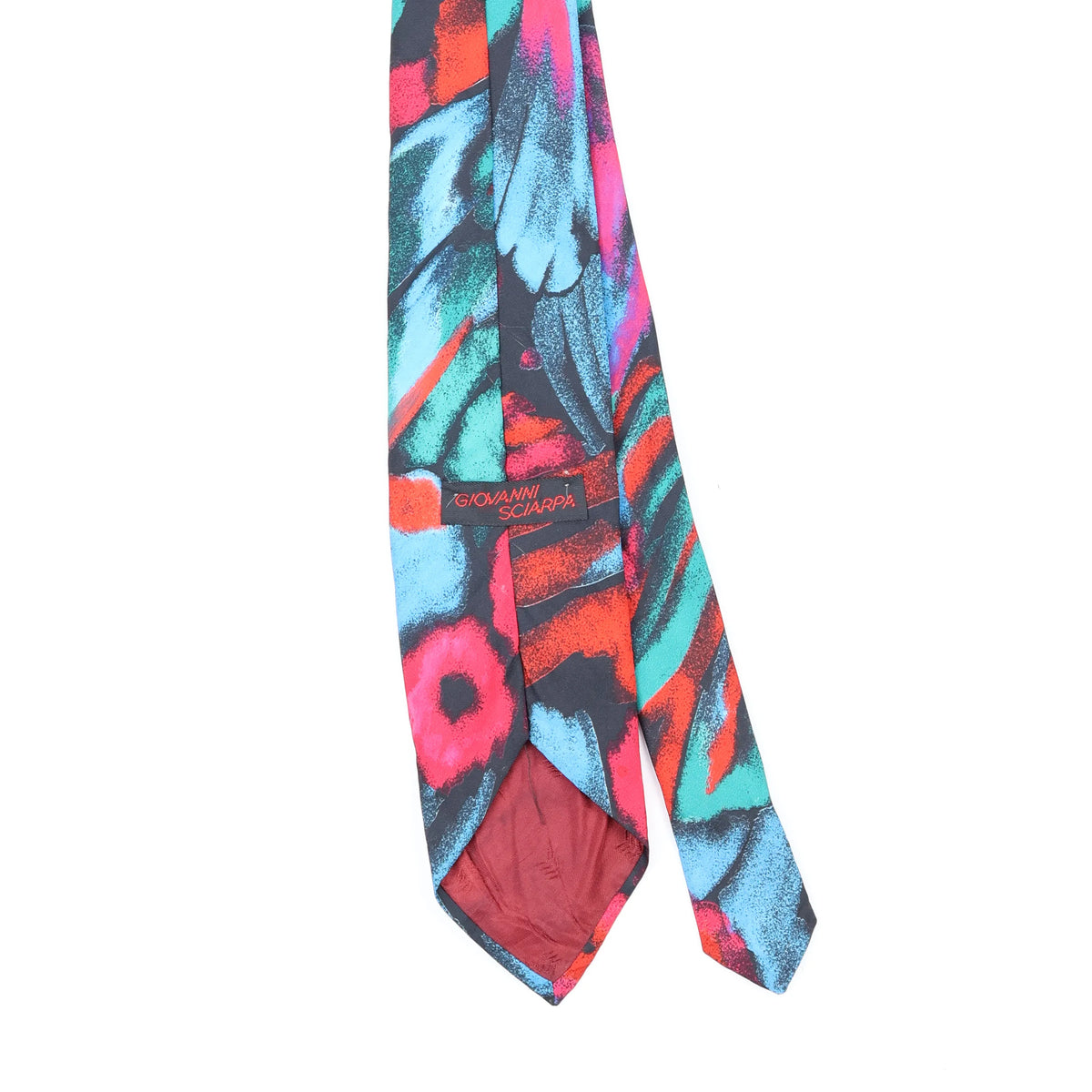 Back Back Detail of Vintage 1990's Abstract Patterned Tie