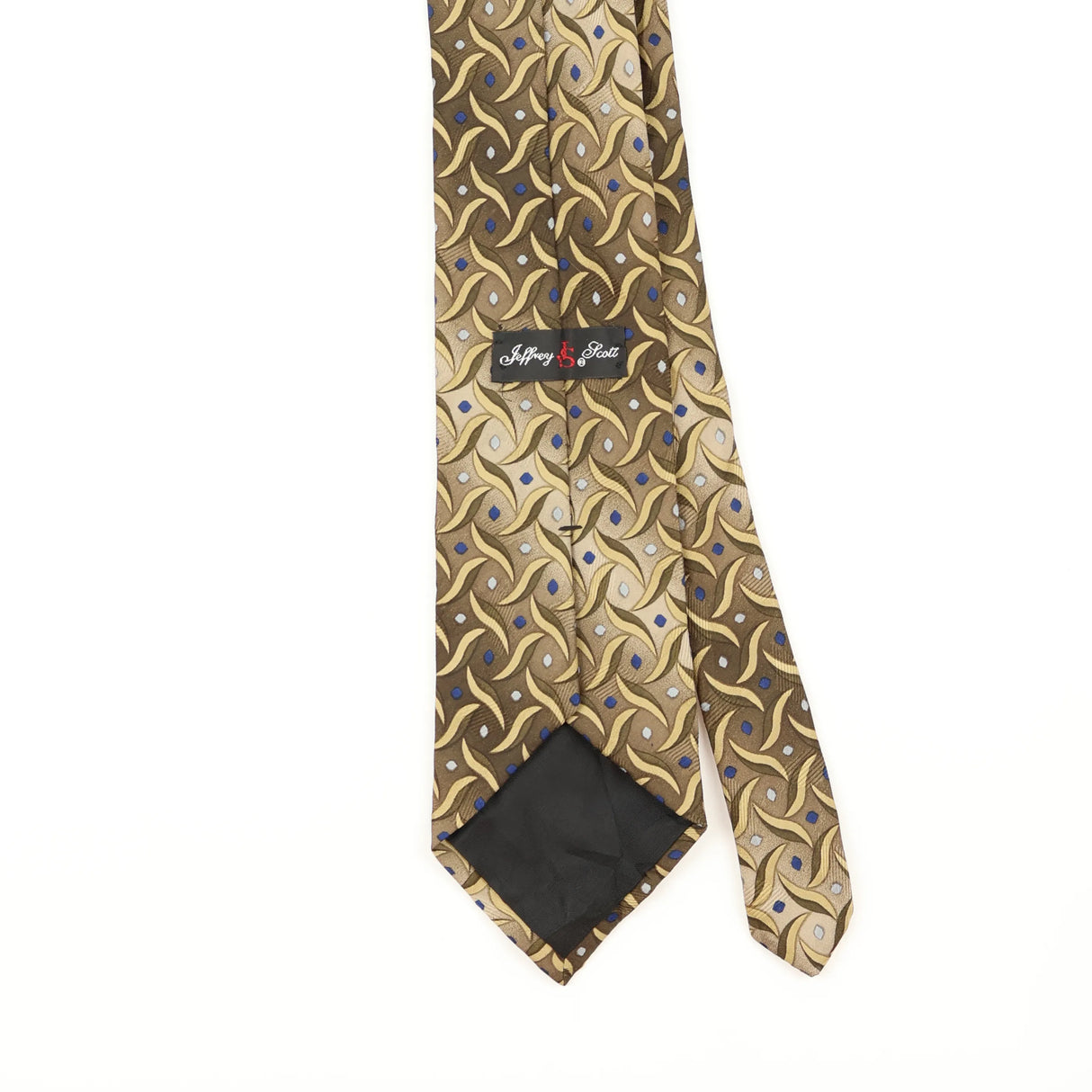 Back Detail of Vintage Geometric Patterned Tie