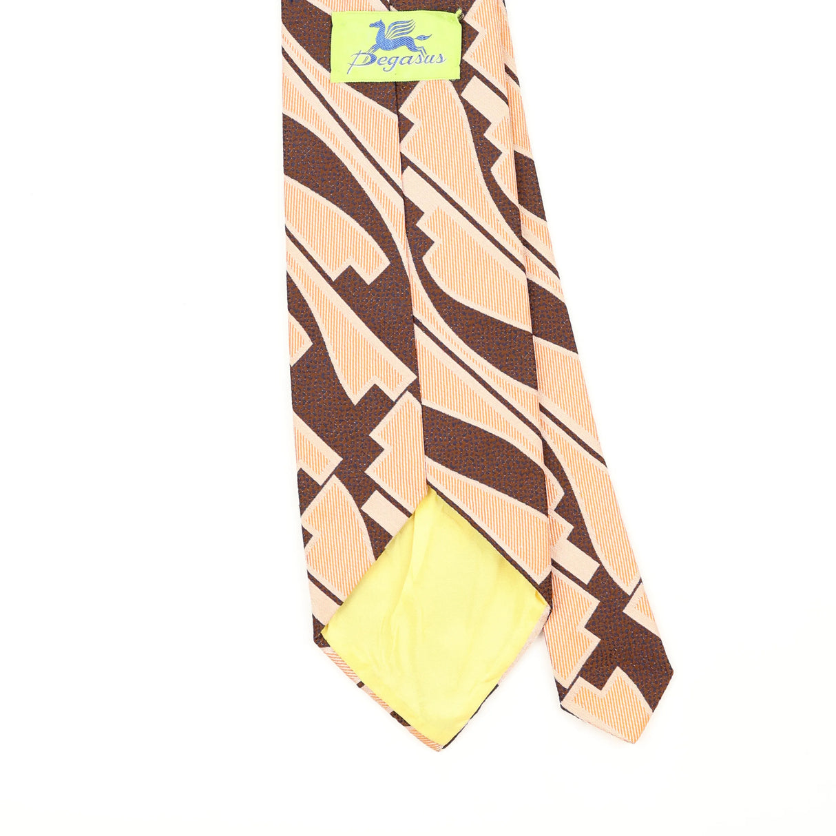 Back Back Detail of Vintage 1970's U.S. Polo Assn. Geometric Patterned Tie