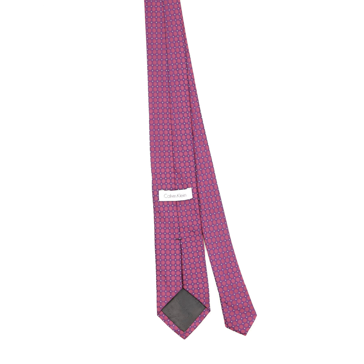 Back Back of Vintage Calvin Klein Polka Dot Patterned Tie