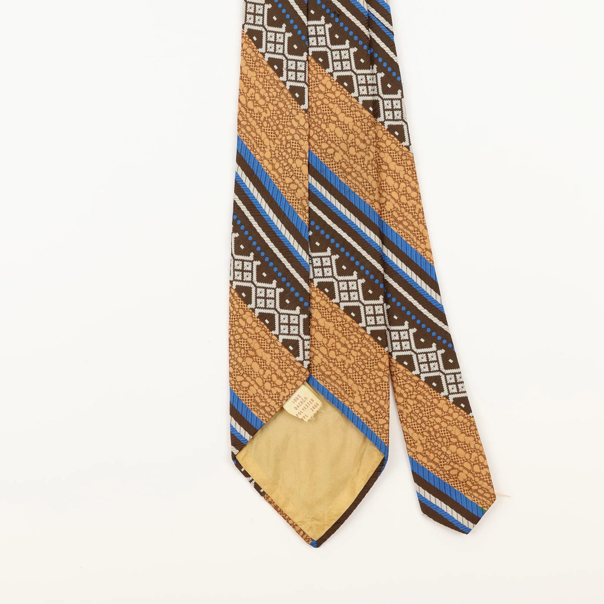 Back Detail of Vintage 1980's Striped Patterned Tie