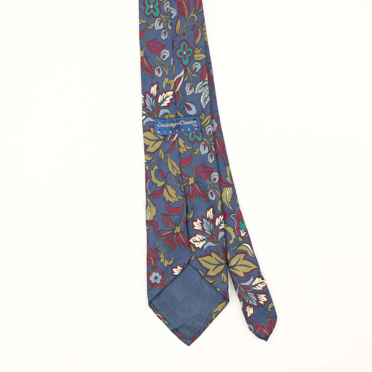 Back Back Detail of Vintage 1990's Cambridge Classics Floral Patterned Tie