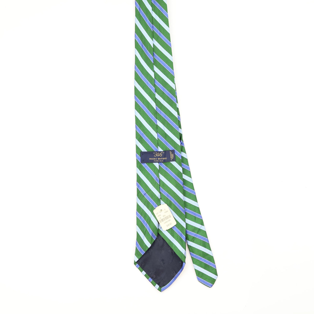 Back Back of Vintage 1990's Brooks Brothers BNWT Striped Patterned Tie