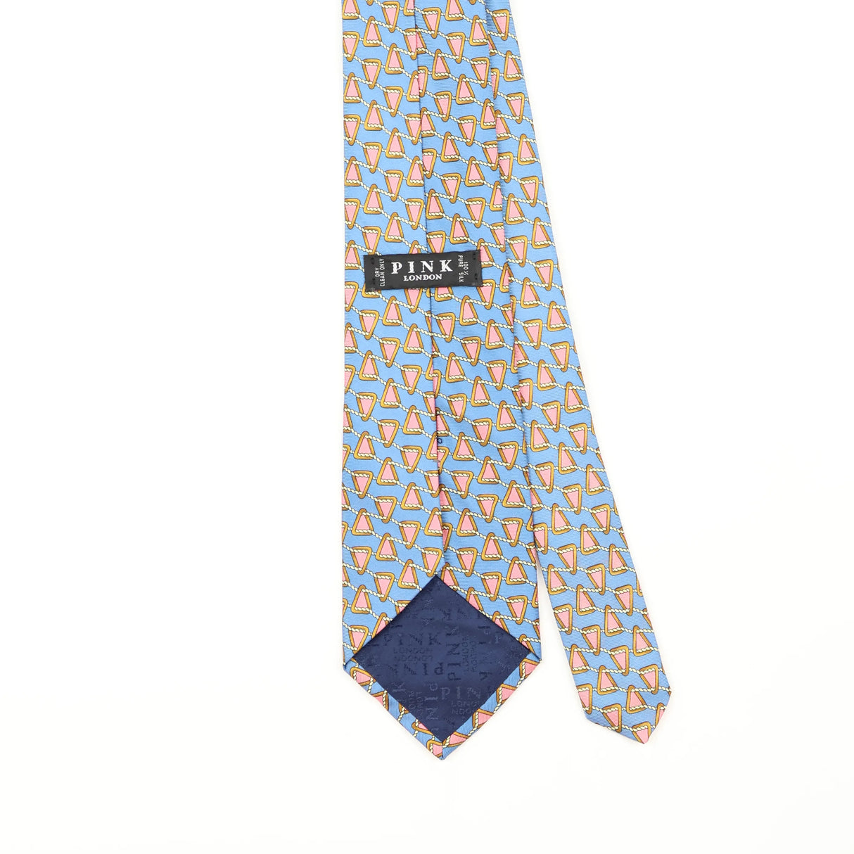 Back Detail of Vintage 1990's Thomas Pink Geometric Patterned Tie