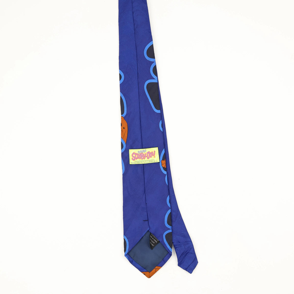 Back Back of Vintage 1990's Scooby Doo Cartoon Patterned Tie