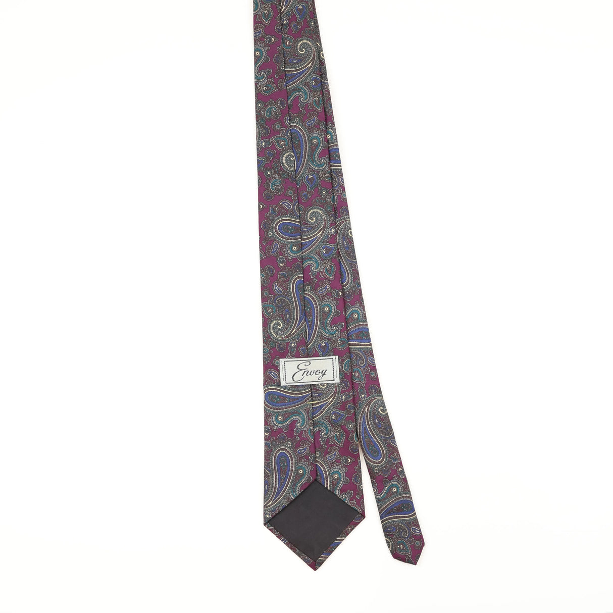 Back of Vintage 1990's Paisley Patterned Tie