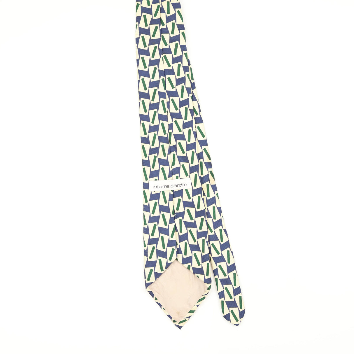 Back Back of Vintage 1990's Pierre Cardin Geometric Patterned Tie