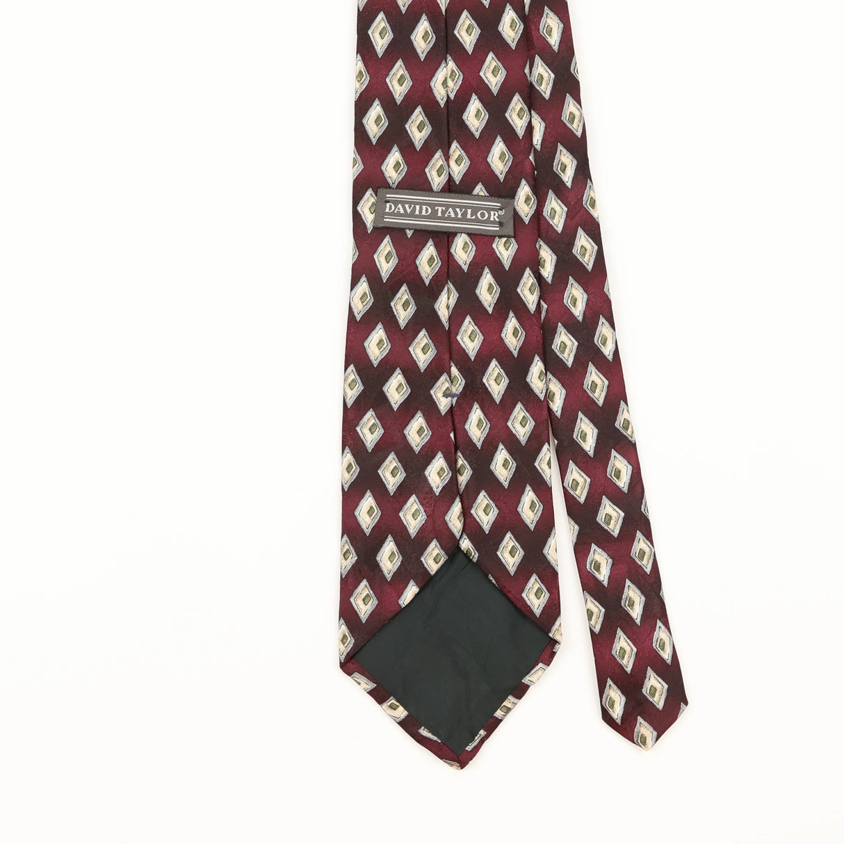 Back Detail of Vintage 1990's Geometric Patterned Tie