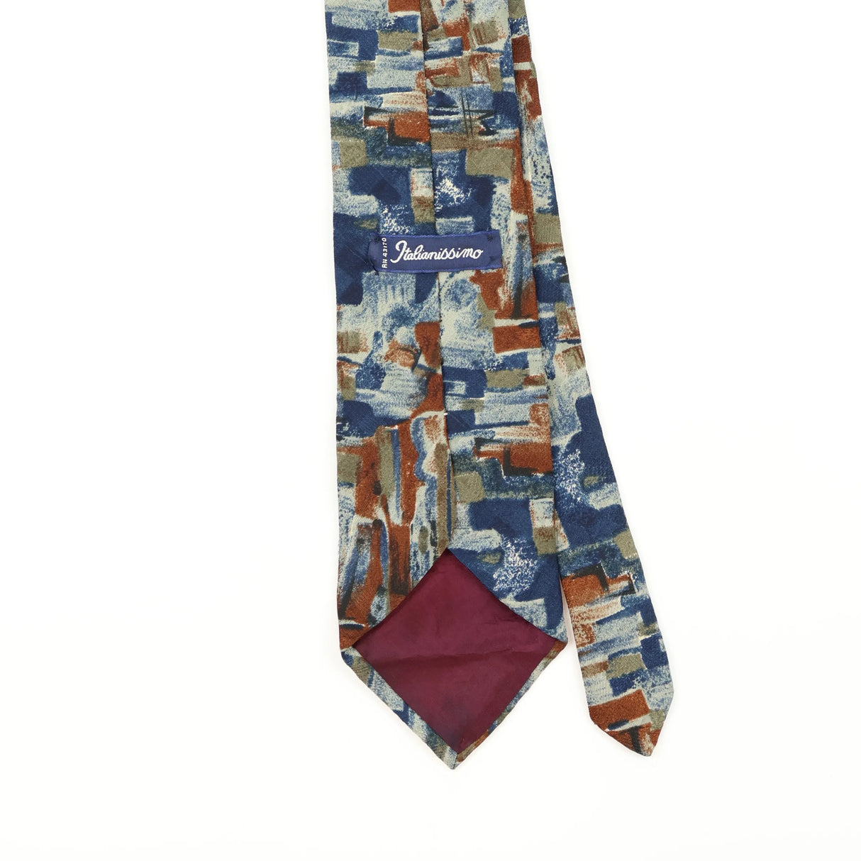 Back Detail of Vintage 1990's Abstract Patterned Tie