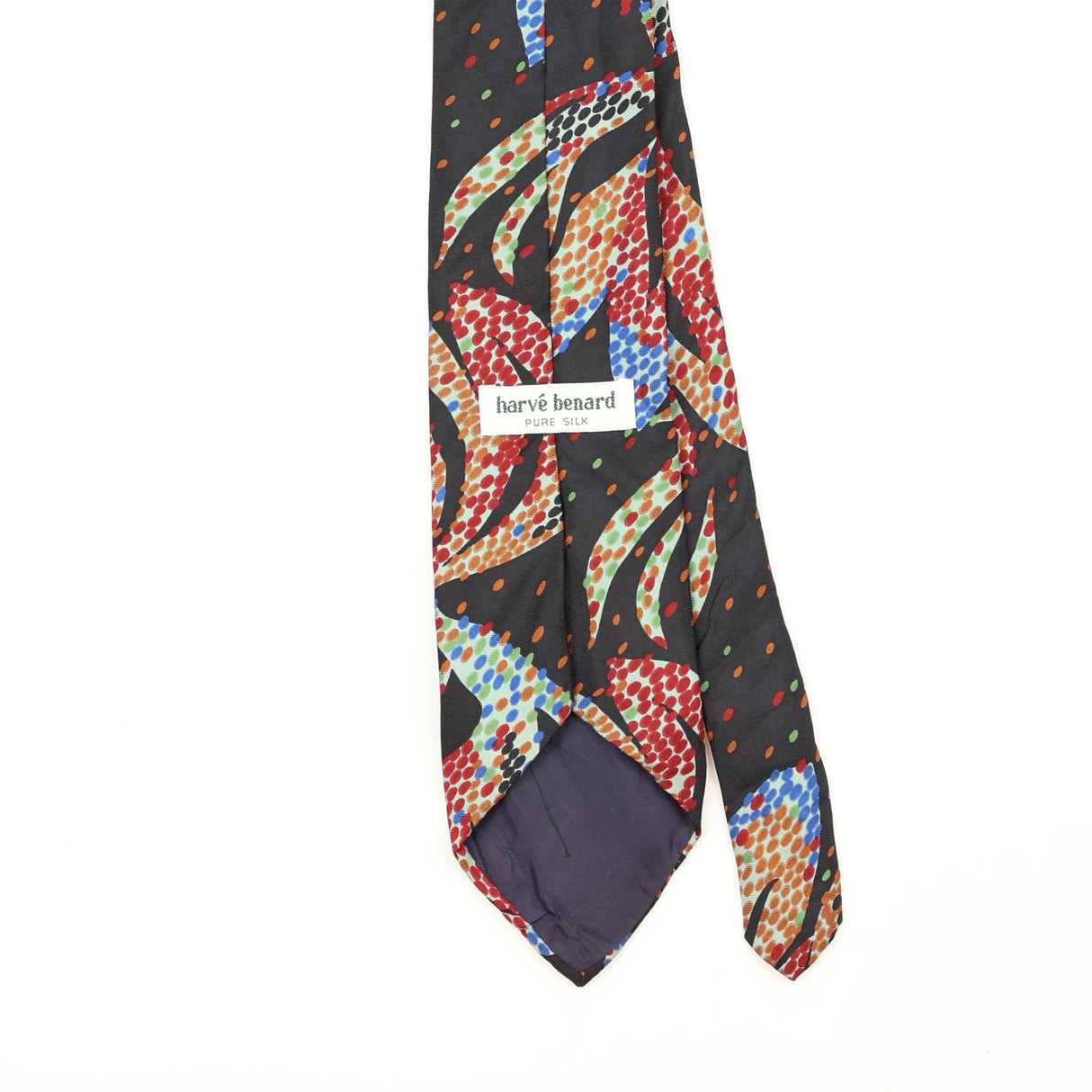 Back Back Detail of Vintage 1990's Harvé Benard Abstract Patterned Tie