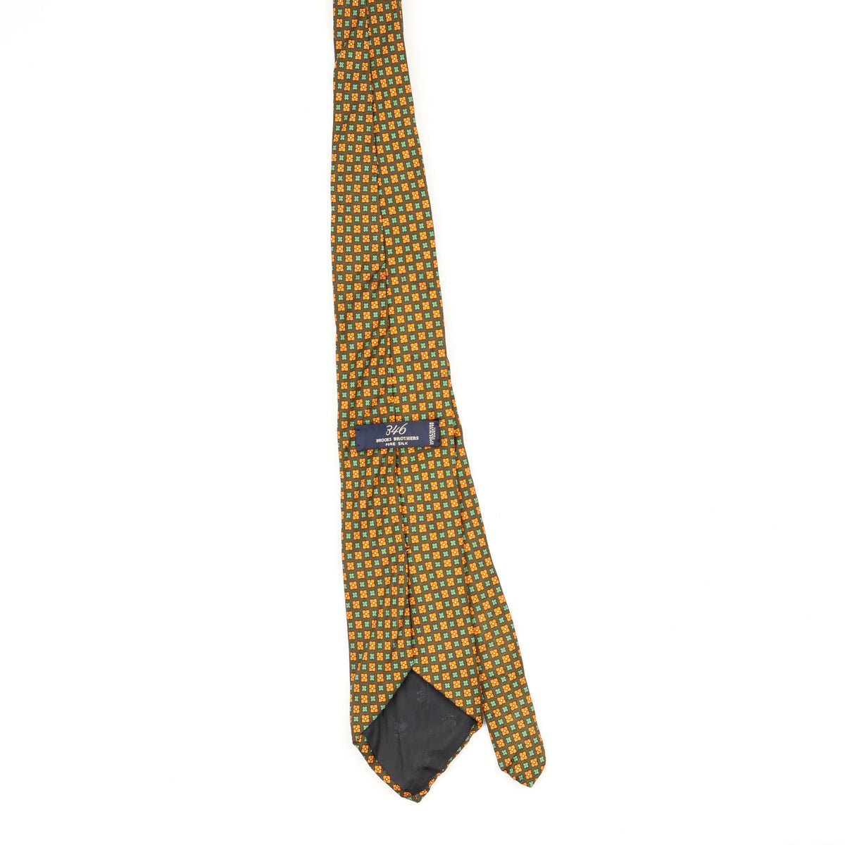 Back Back of Vintage 1990's Brooks Brothers Geometric Patterned Tie