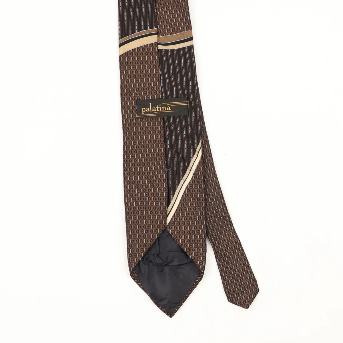 Back Back Detail of Vintage 1990's Geometric Patterned Tie