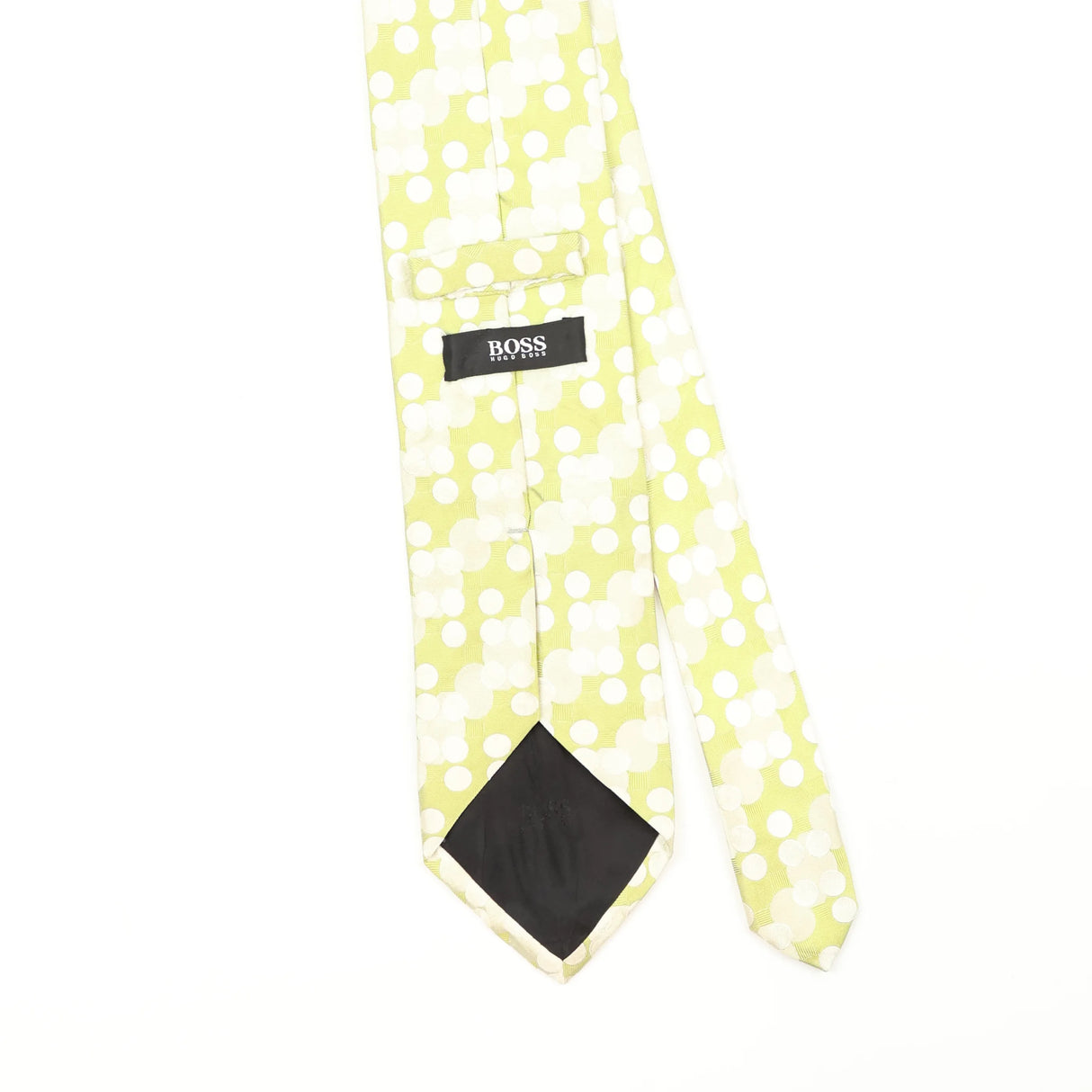 Back Back Detail of Vintage 1990's Hugo Boss Polka Dot Patterned Tie