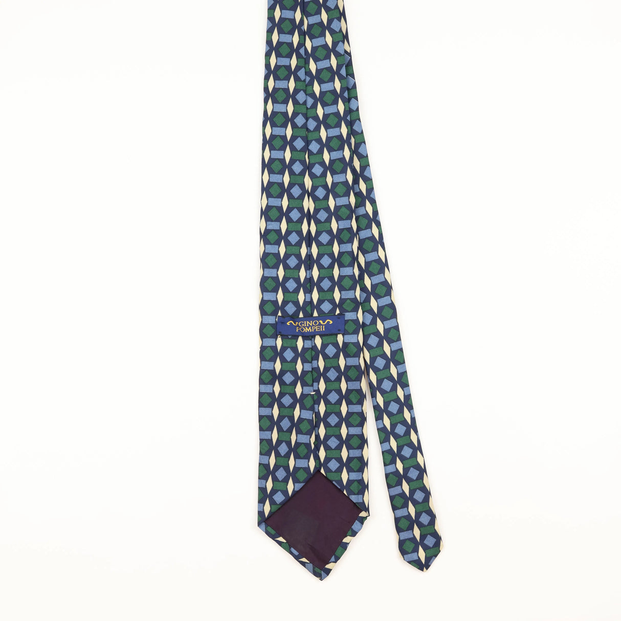 Back of Vintage Geometric Patterned Tie