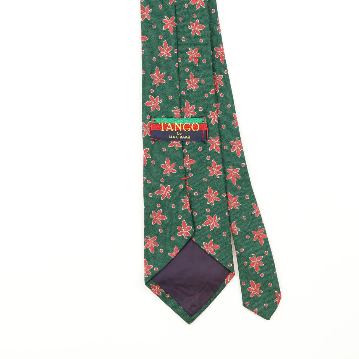 Back Detail of Vintage 1990's Tango Leaf Geometric Patterned Tie
