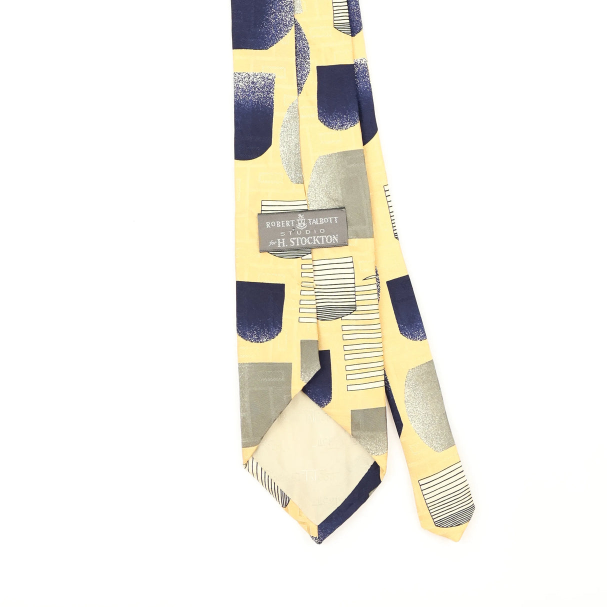 Back Back Detail of Vintage 1990's Robert Talbott Geometric Patterned Tie