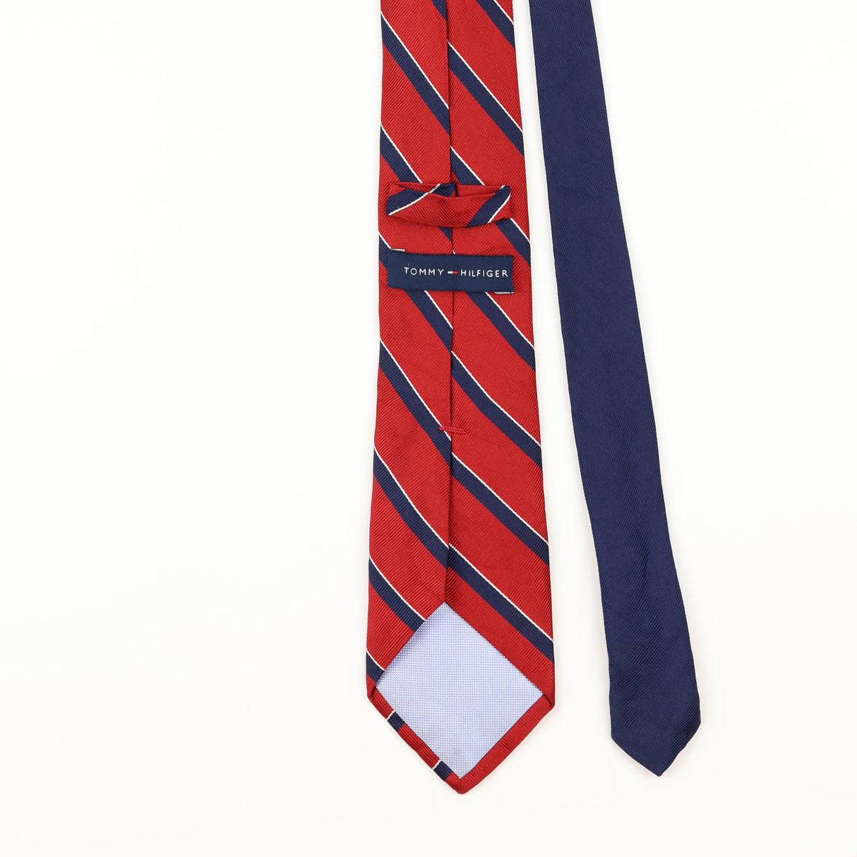 Back Detail of Vintage 1990's Tommy Hilfiger Striped Patterned Tie
