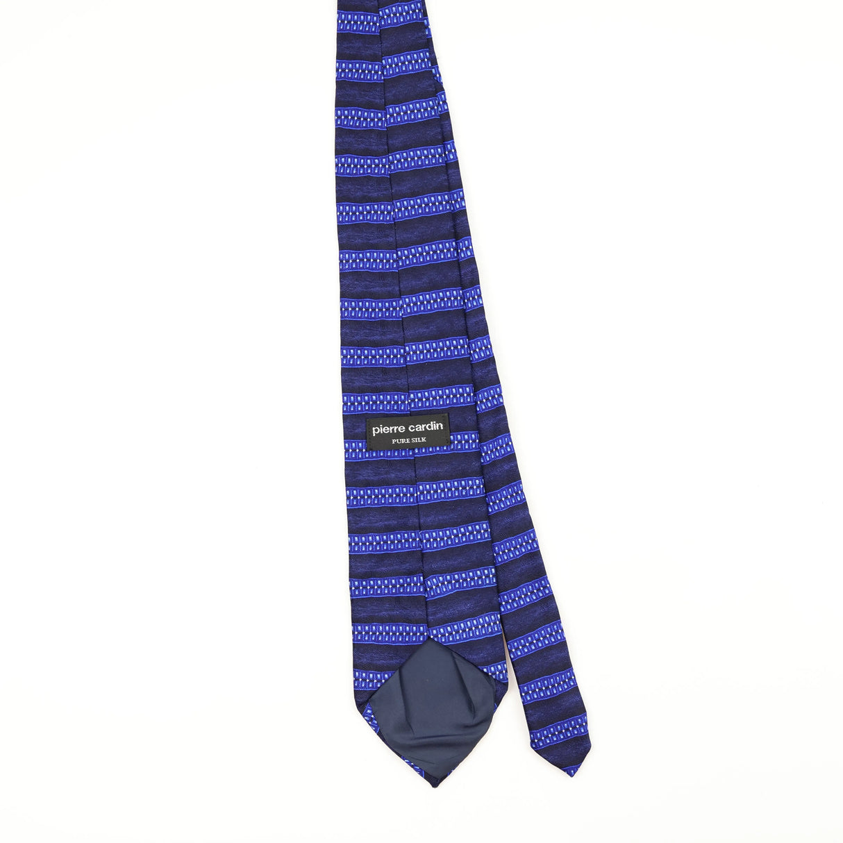 Back Back of Vintage 1990's Pierre Cardin Striped Patterned Tie