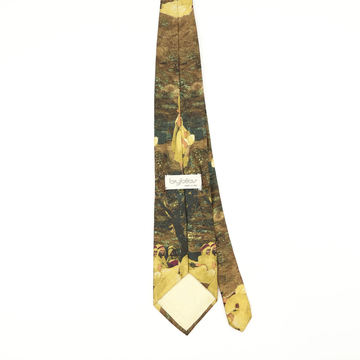Back Back of Vintage 1990's Byblos Abstract Patterned Tie