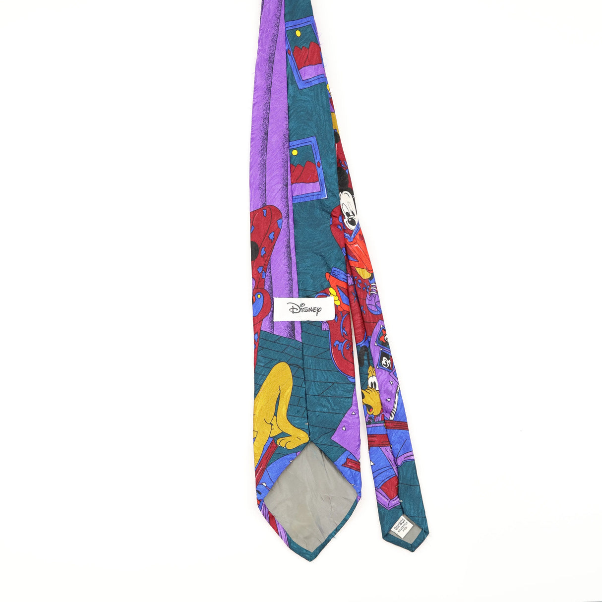 Back of Vintage 1990's Disney Cartoon Patterned Tie