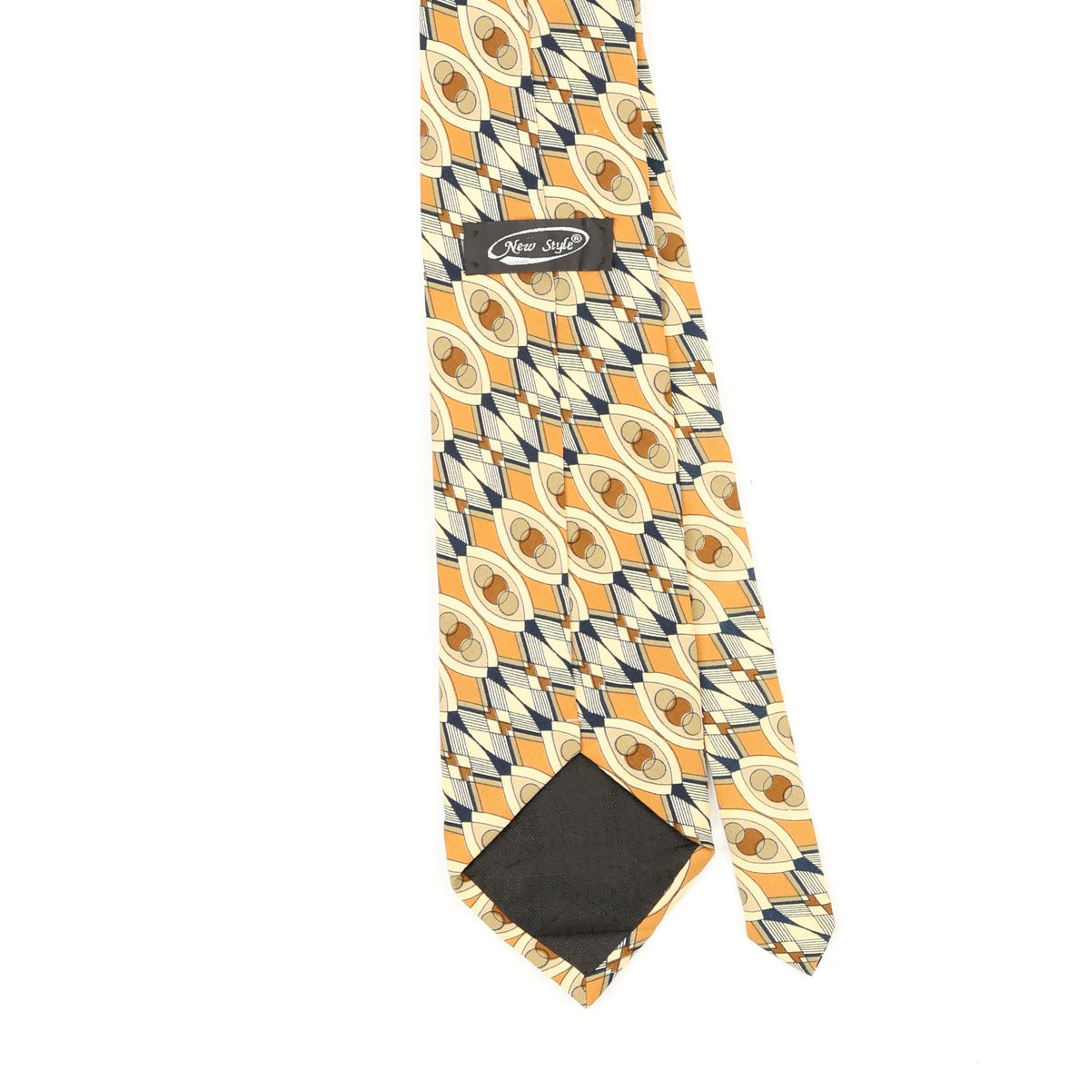 Back Back Detail of Vintage 1990's Geometric Patterned Tie