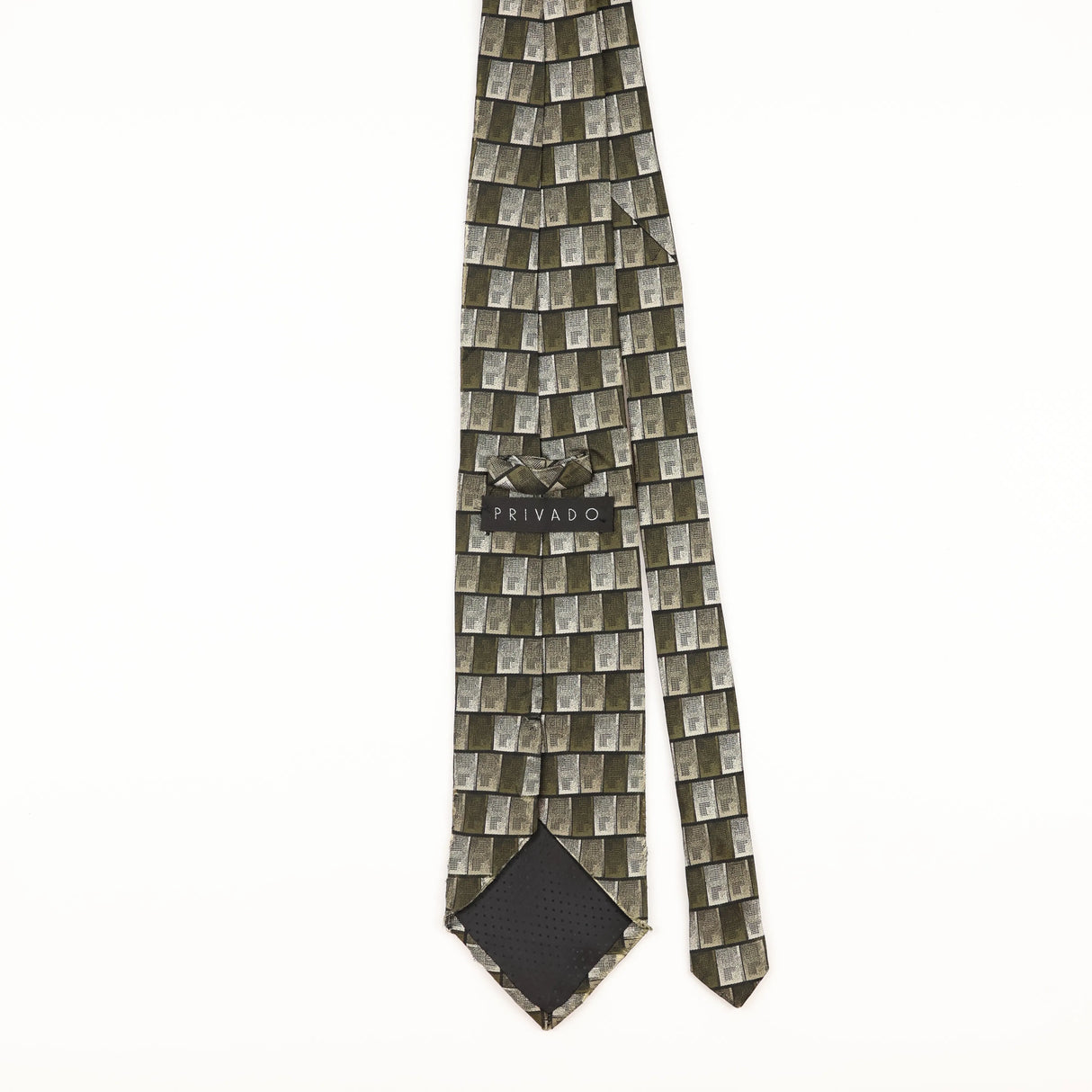 Back of Vintage Geometric Patterned Tie