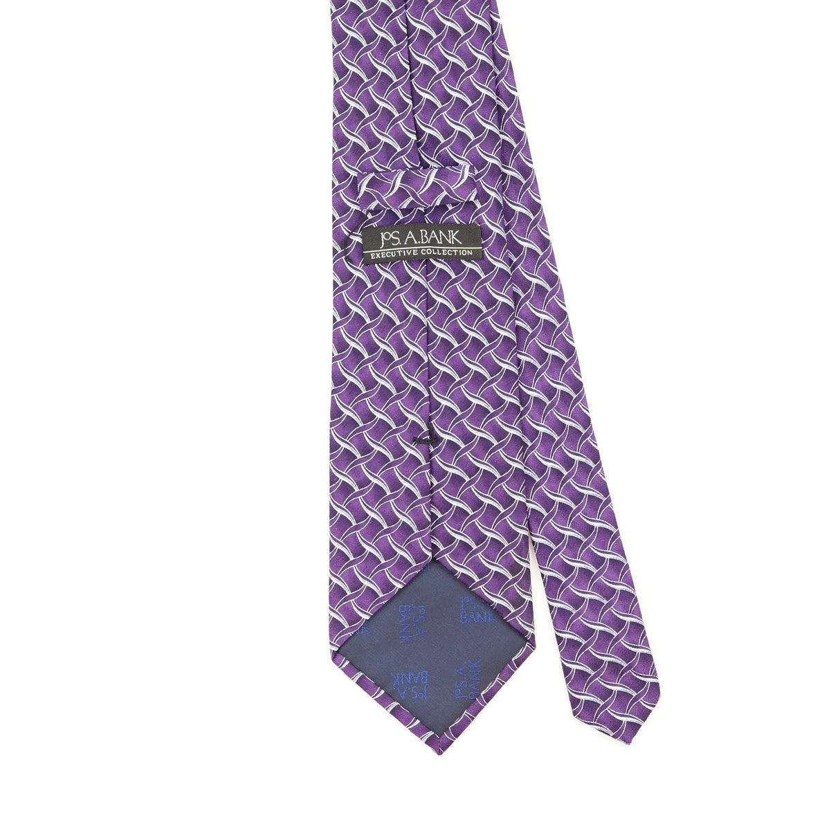Back Detail of Vintage Jos. A. Bank Geometric Patterned Tie