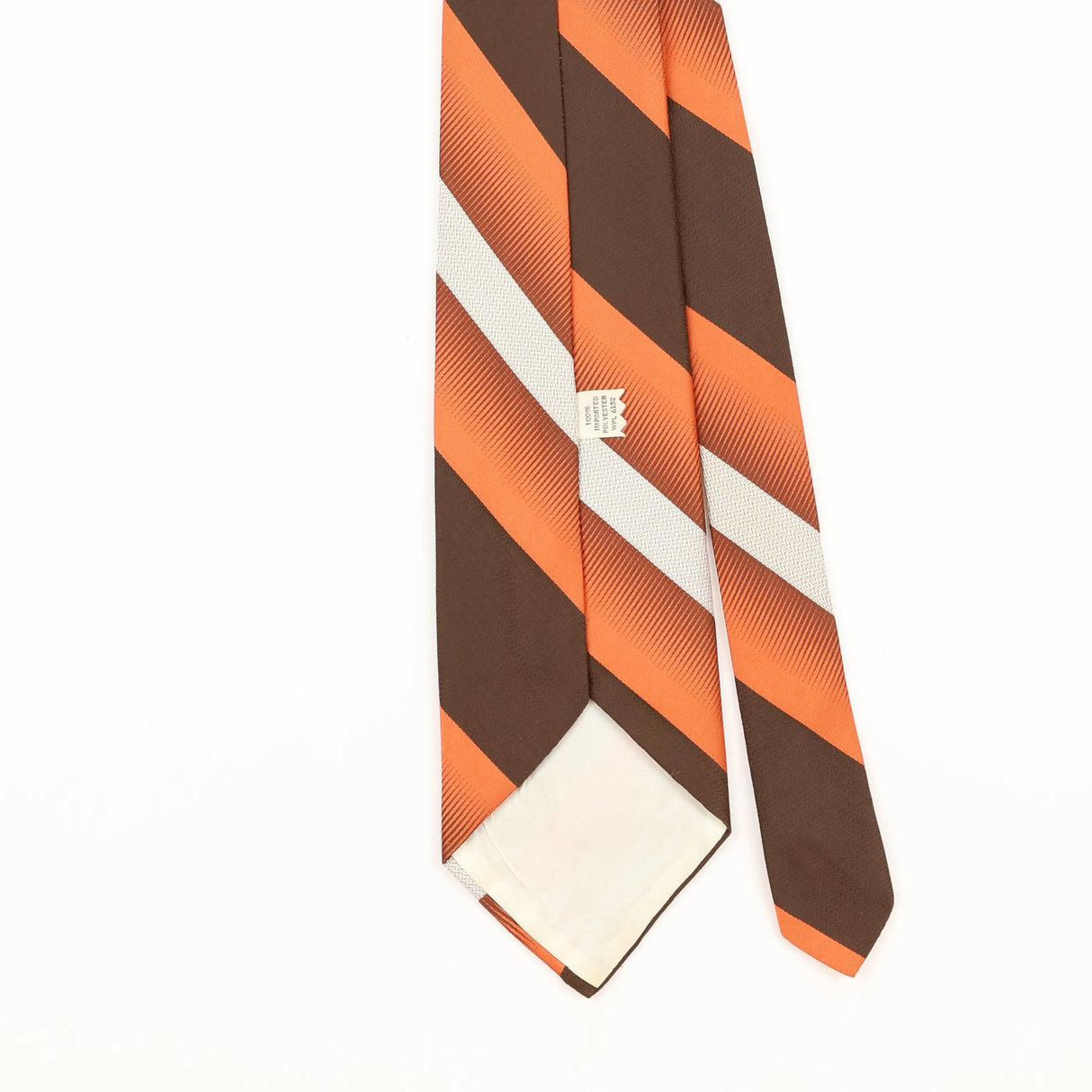 Back Detail of Vintage 1980's Striped Patterned Tie