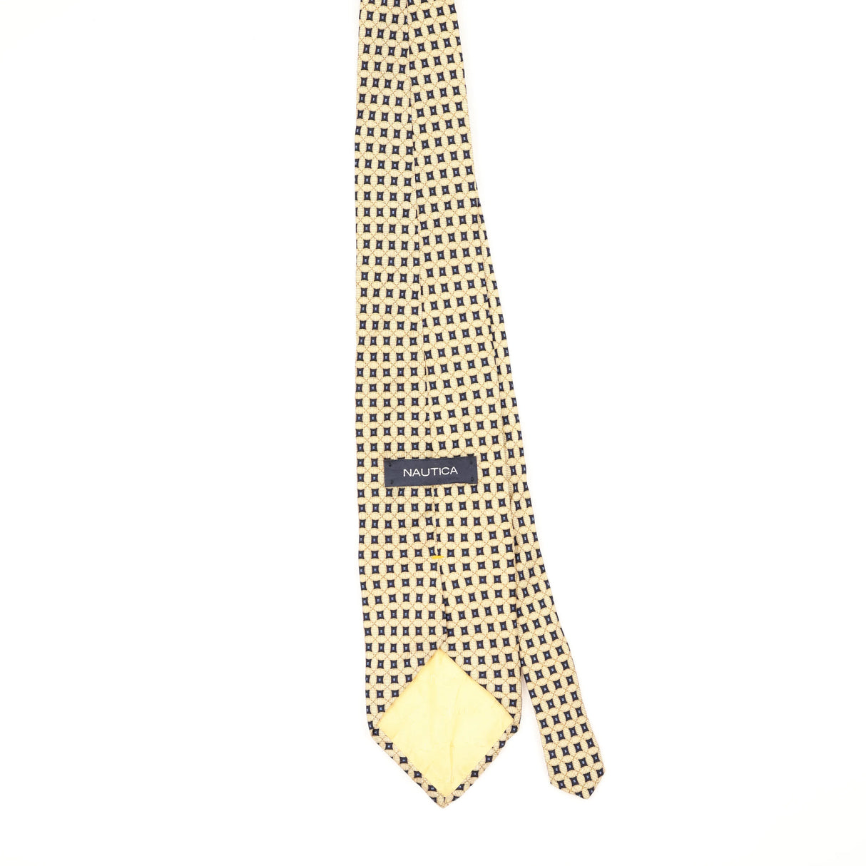Back Back of Vintage Nautica Geometric Patterned Tie