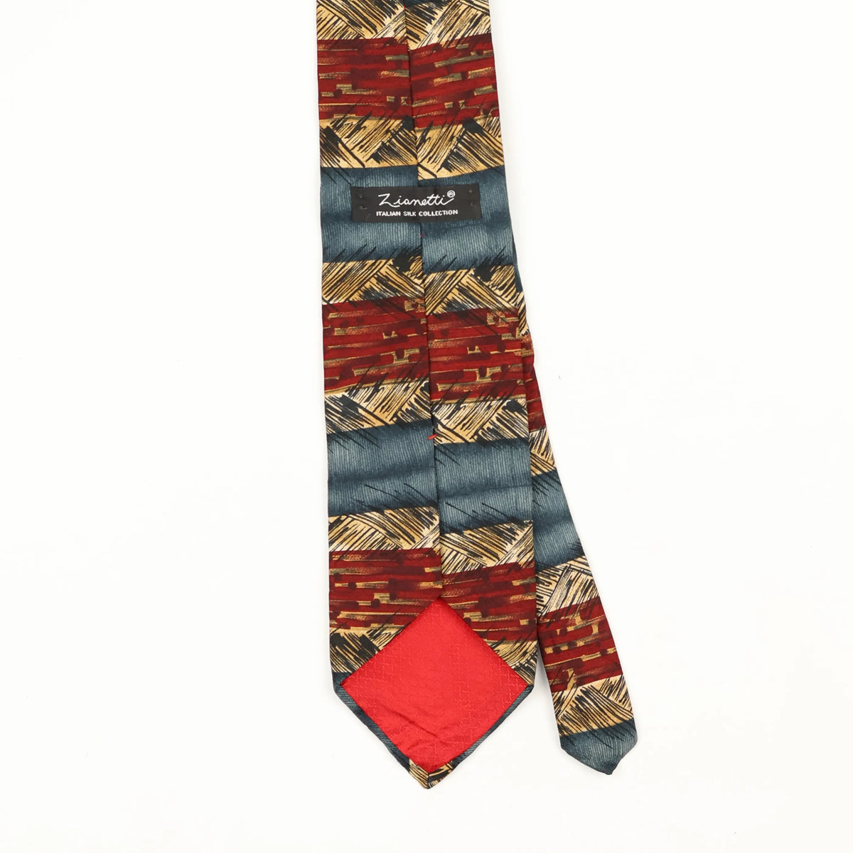Back Back Detail of Vintage 1990's Abstract Patterned Tie