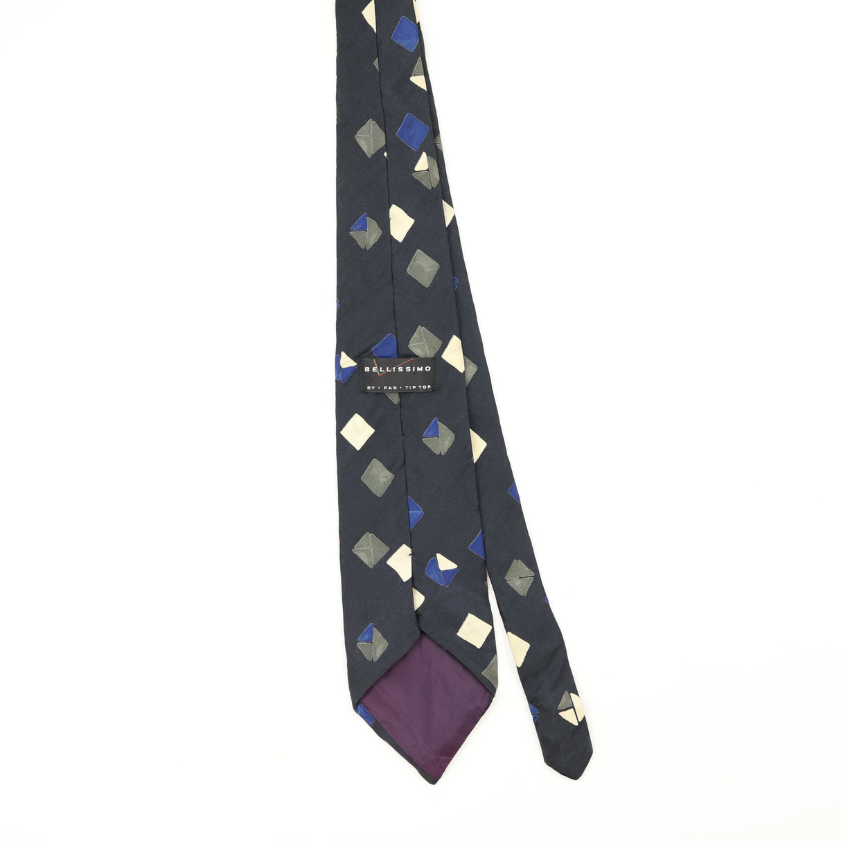 Back Back of Vintage 1990's Geometric Patterned Tie