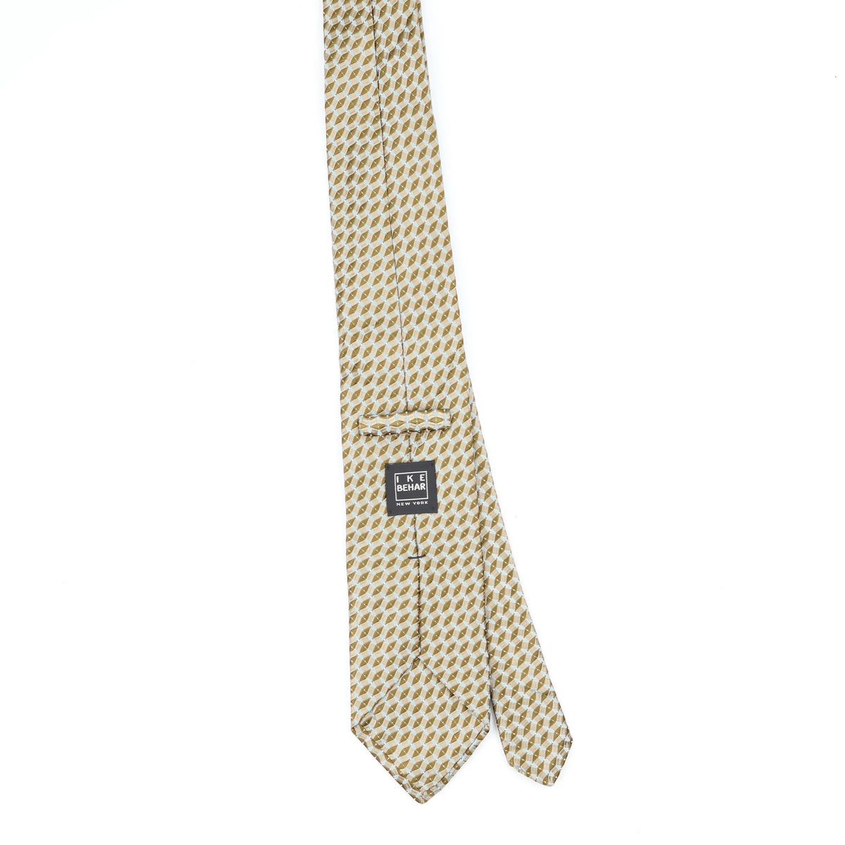 Back Back of Vintage 1990's Foulard Geometric Patterned Tie