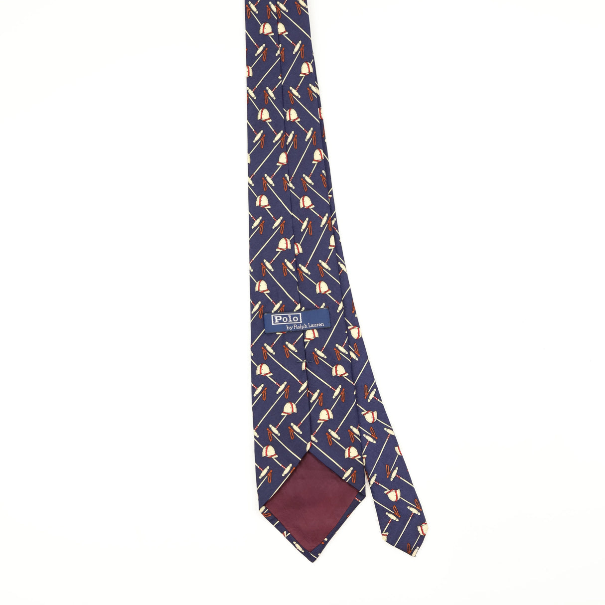 Back Back of Vintage 1990's Ralph Lauren Polo Geometric Patterned Tie