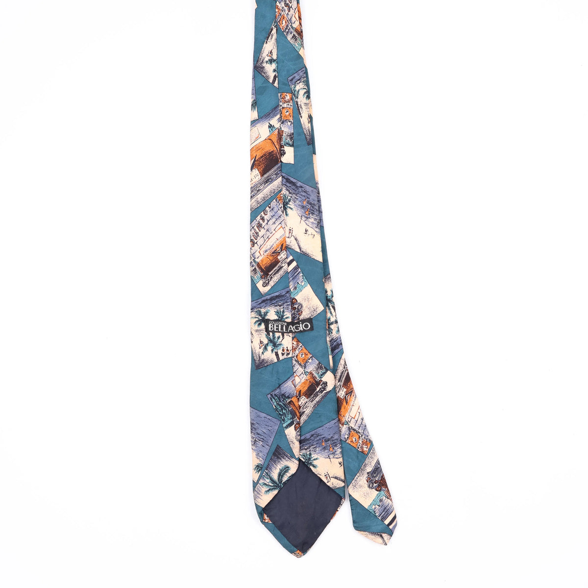 Back Back of Vintage 1990's Postcard Abstract Patterned Tie
