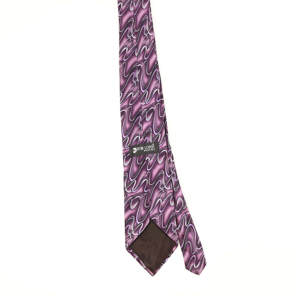 Back Back of Vintage 1990's Don Loper Geometric Patterned Tie