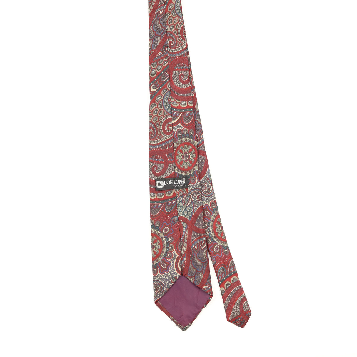 Back of Vintage 1990's Don Loper Abstract Patterned Tie