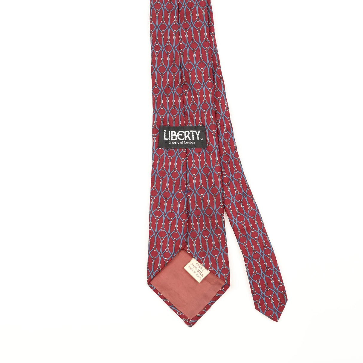 Back Detail of Vintage 1990's Liberty of London Geometric Patterned Tie
