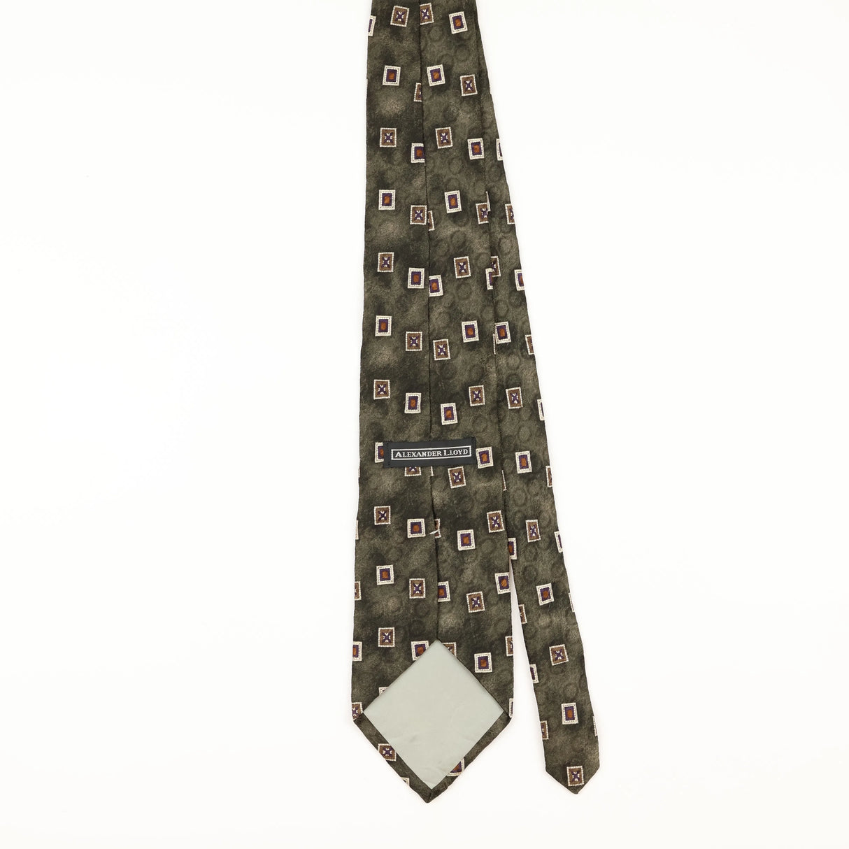 Back of Vintage 1990's Geometric Patterned Tie