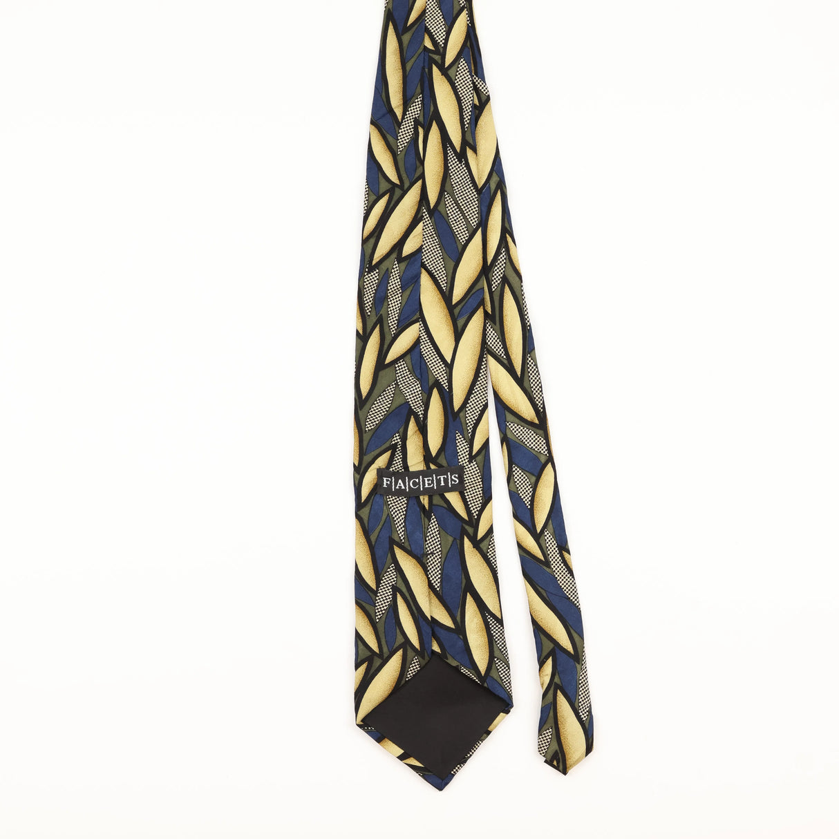 Back of Vintage Geometric Patterned Tie