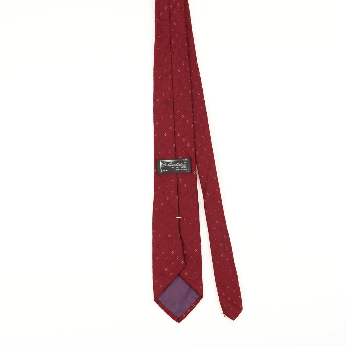 Back of Vintage 1980's Par Excellence Polka Dot Patterned Tie