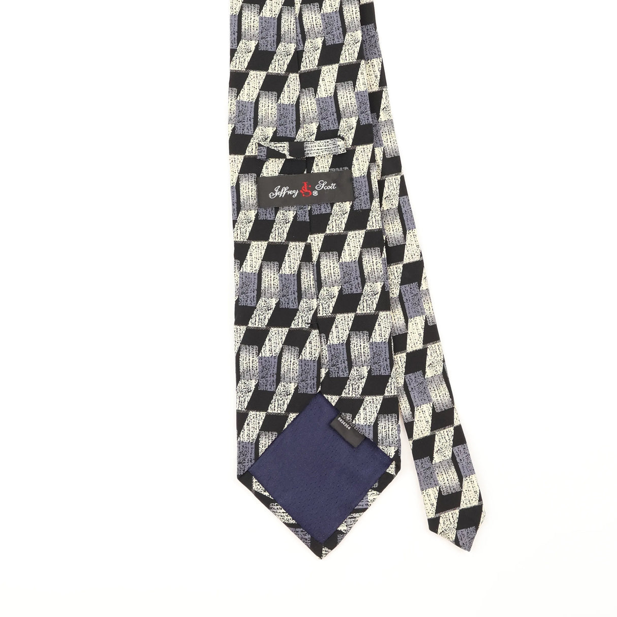 Back Detail of Vintage Geometric Patterned Tie