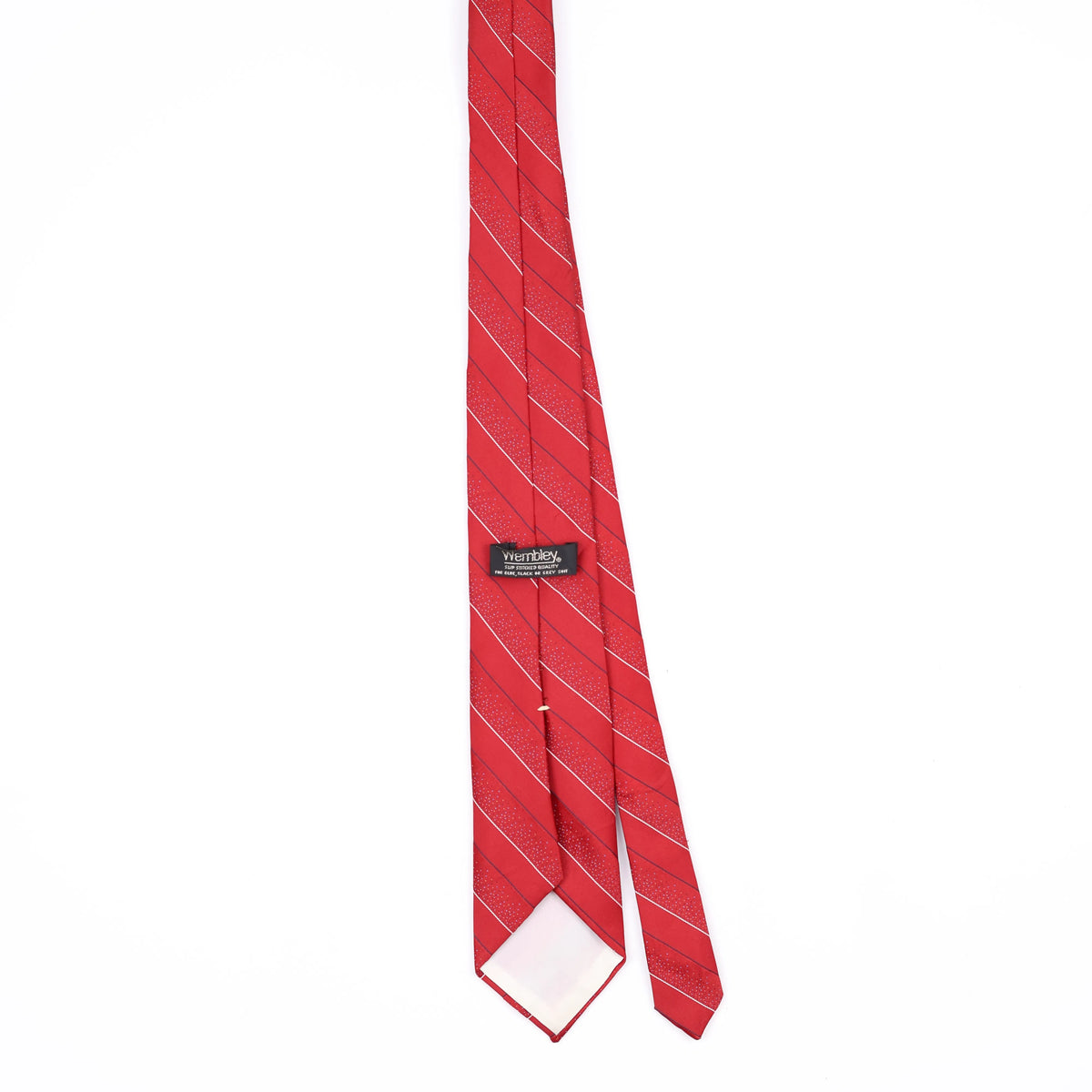 Back Back of Vintage 1990's Wembley Striped Patterned Tie