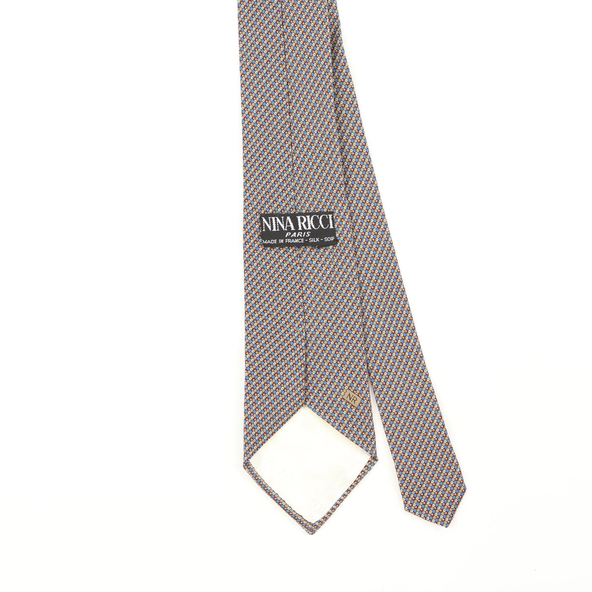 Back Back Detail of Vintage 1990's Nina Ricci Geometric Patterned Tie